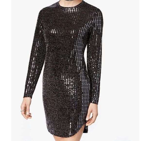 Juniors Disco Ball Dress in Gunmetal - Picture 1 of 14